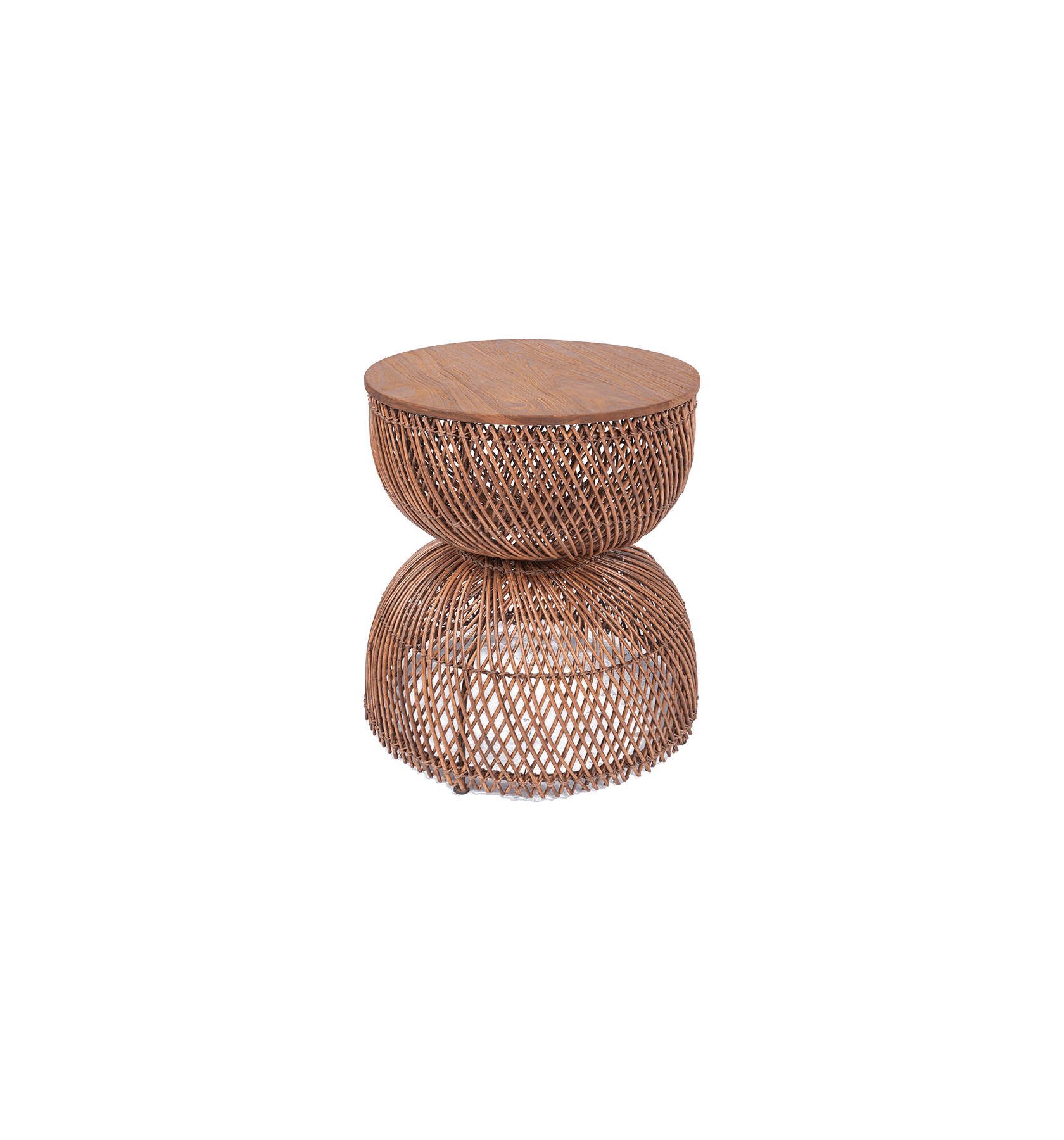 Wave Side Table Brown