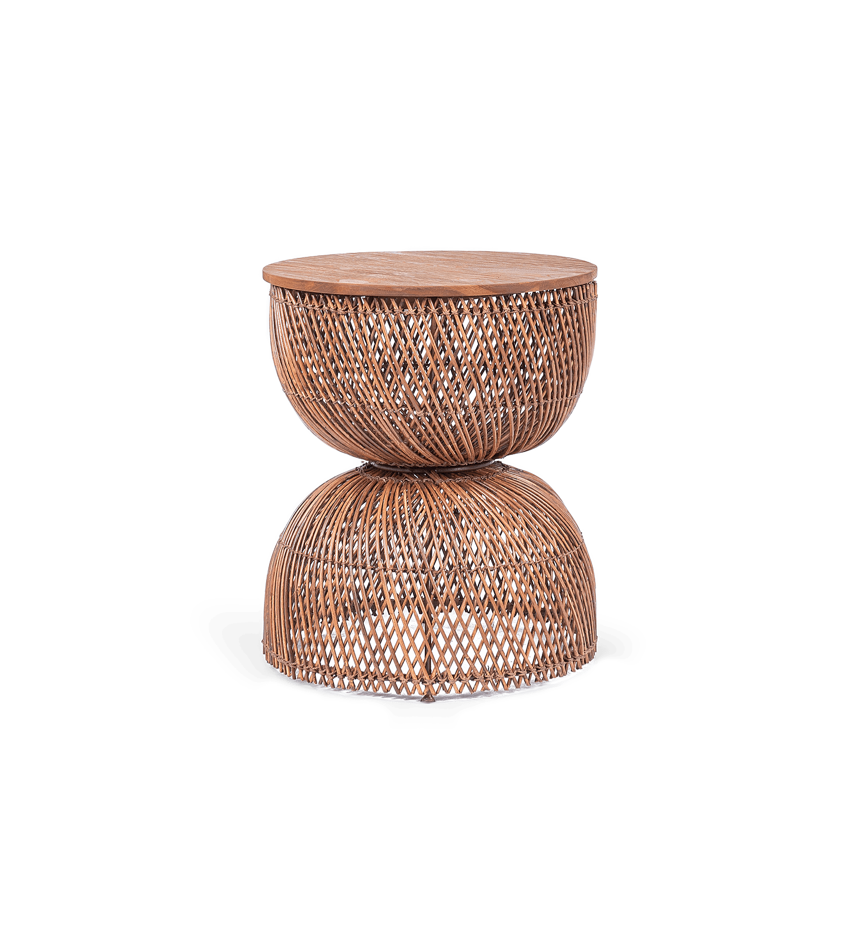 Wave Side Table Brown
