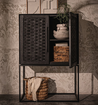 Karma Charcoal Cabinet 2 Doors