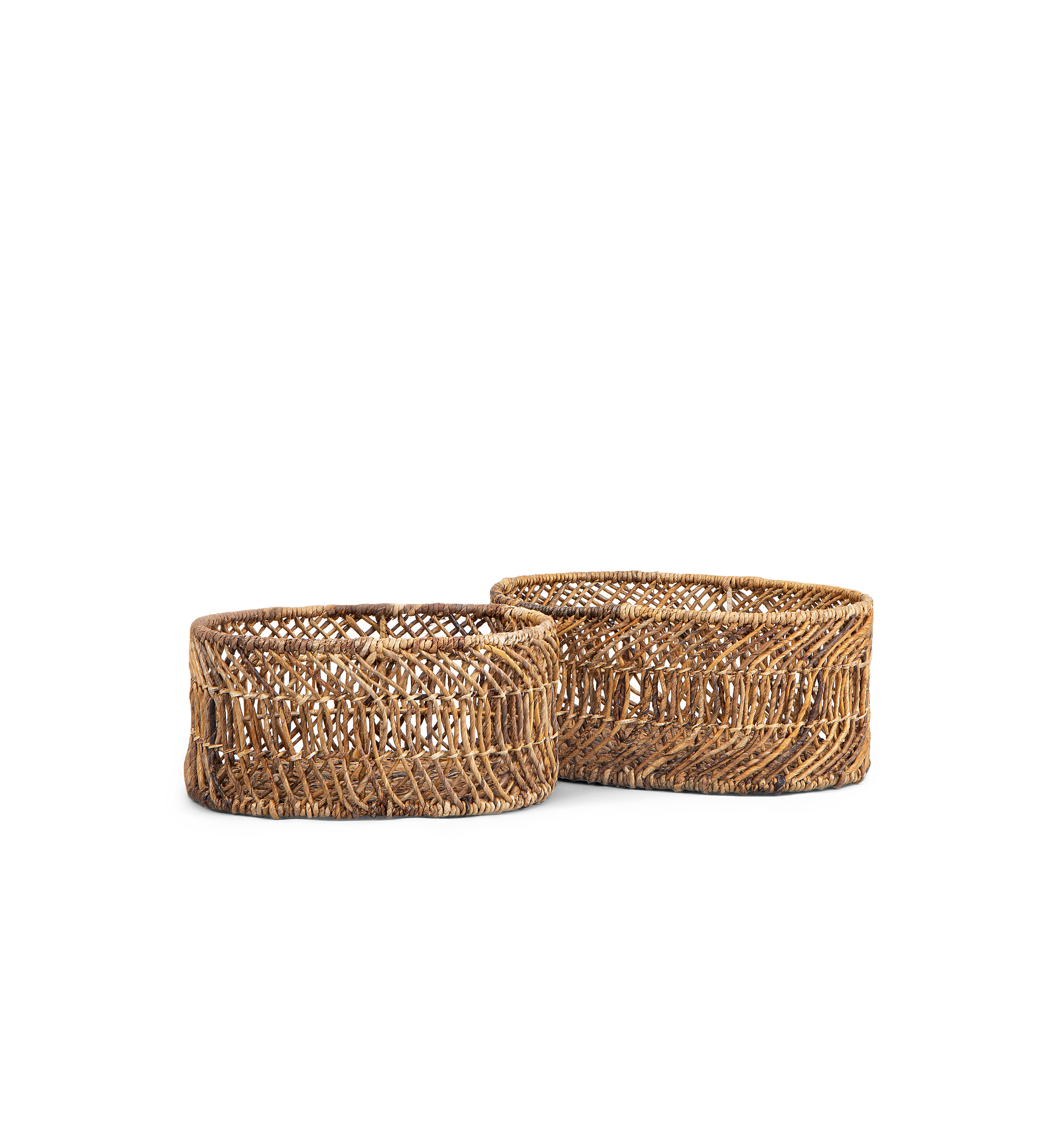 Kawi Oval Basket Two-Tone - Set of 2