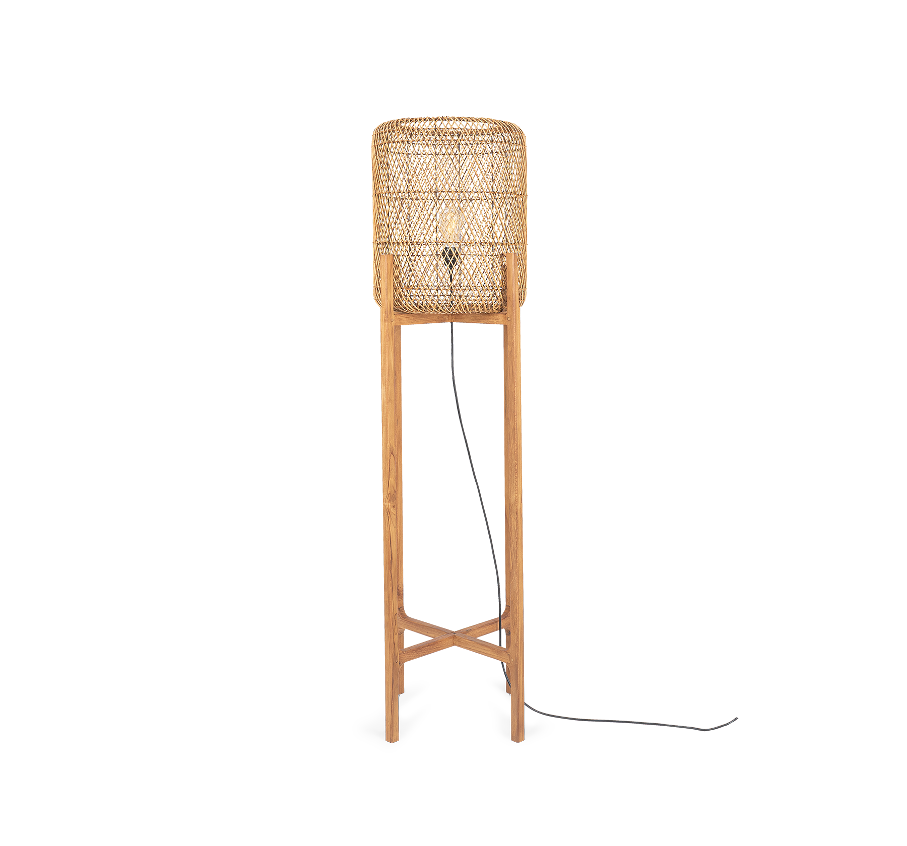 Aurora Standing Lamp - Rattan N