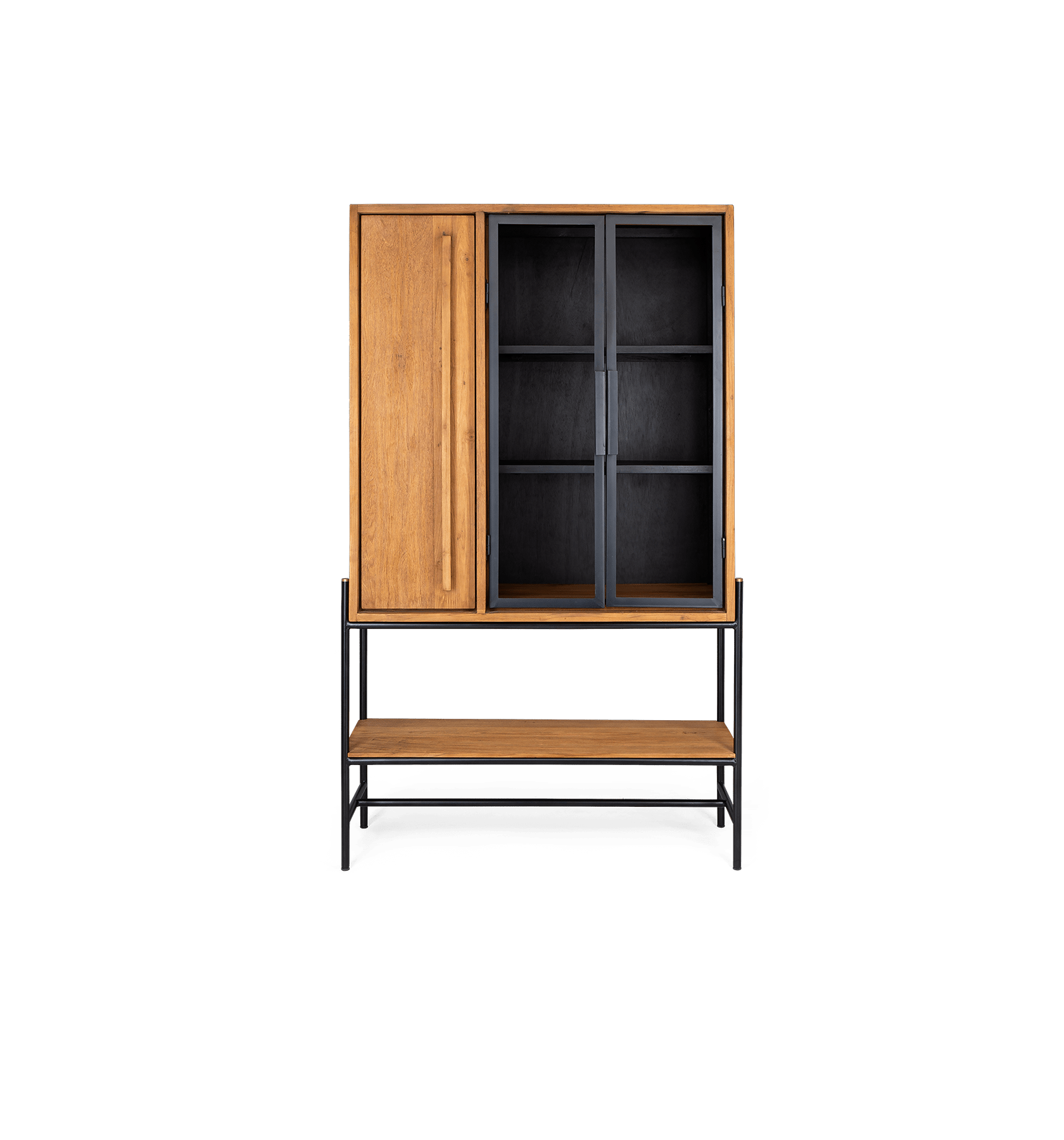Outline Cabinet 3 Doors 1 Open Rack