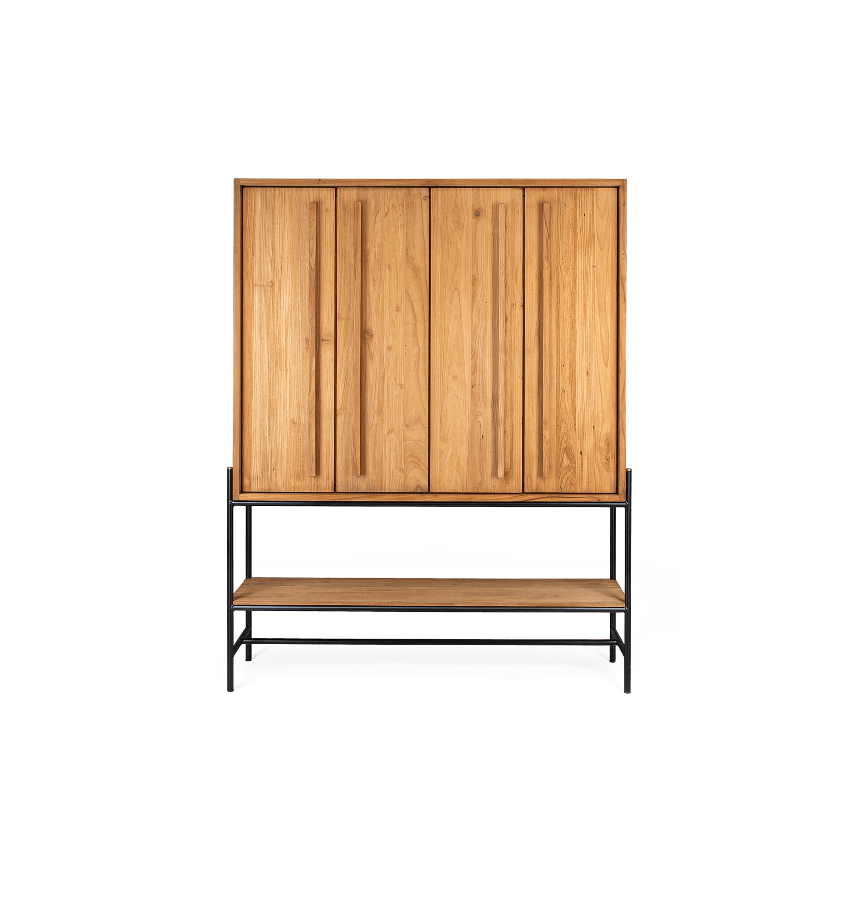 Outline Cabinet 4 Doors 1 Open Rack