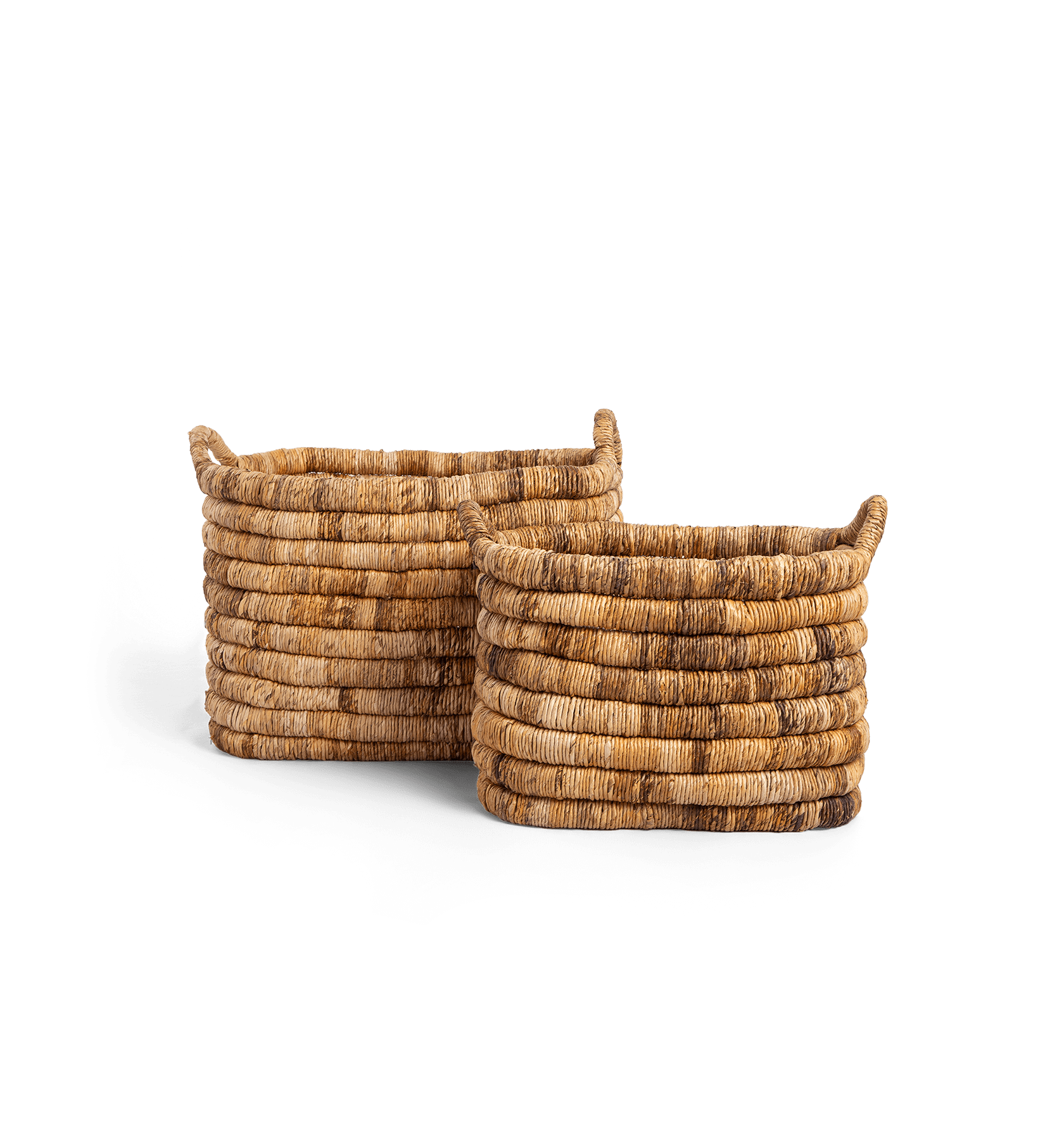Caterpillar Sago Rectangular Basket Two-Tone - Set of 2