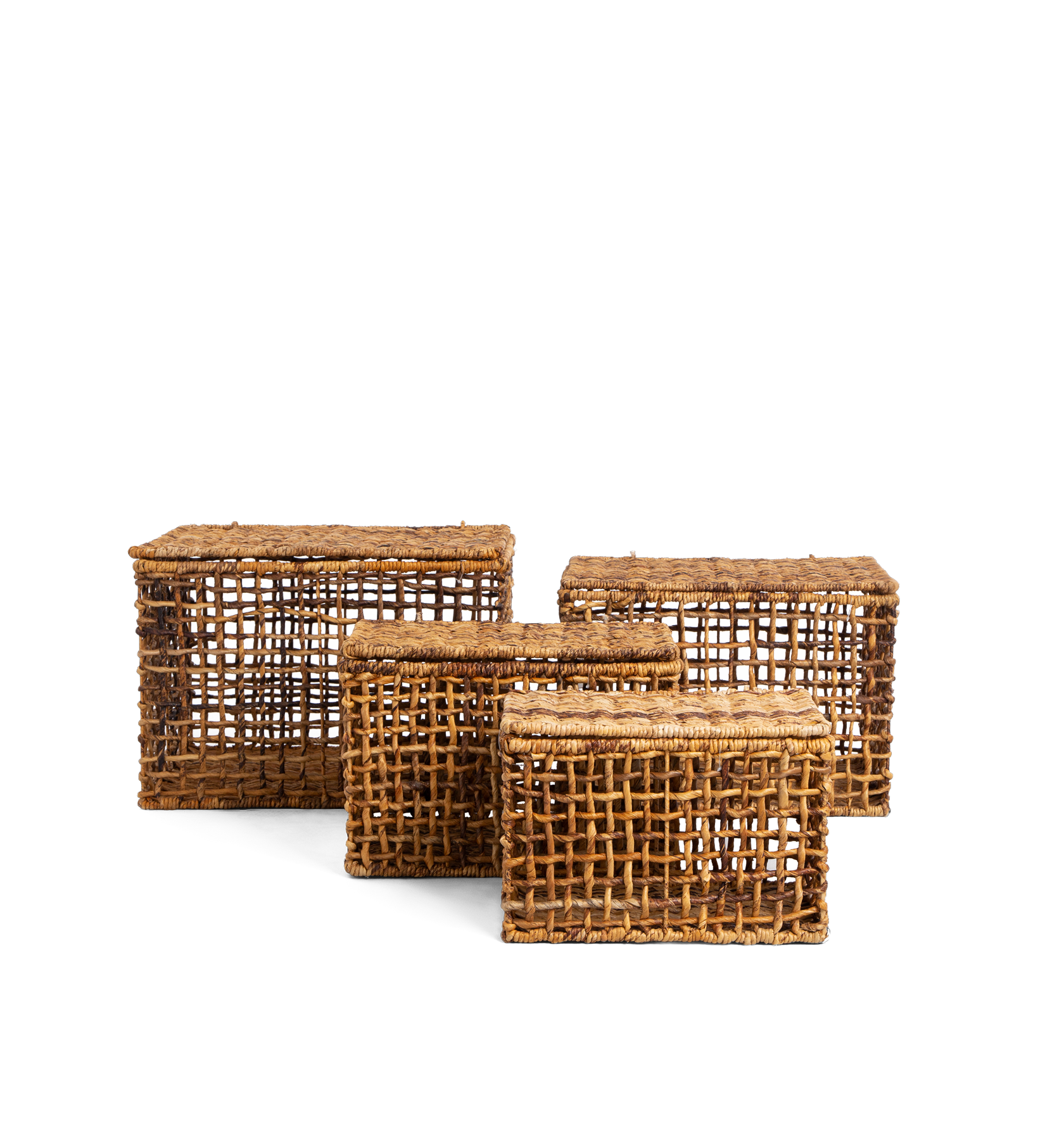 Rinjani Rectangular Basket Two-Tone - Set of 4