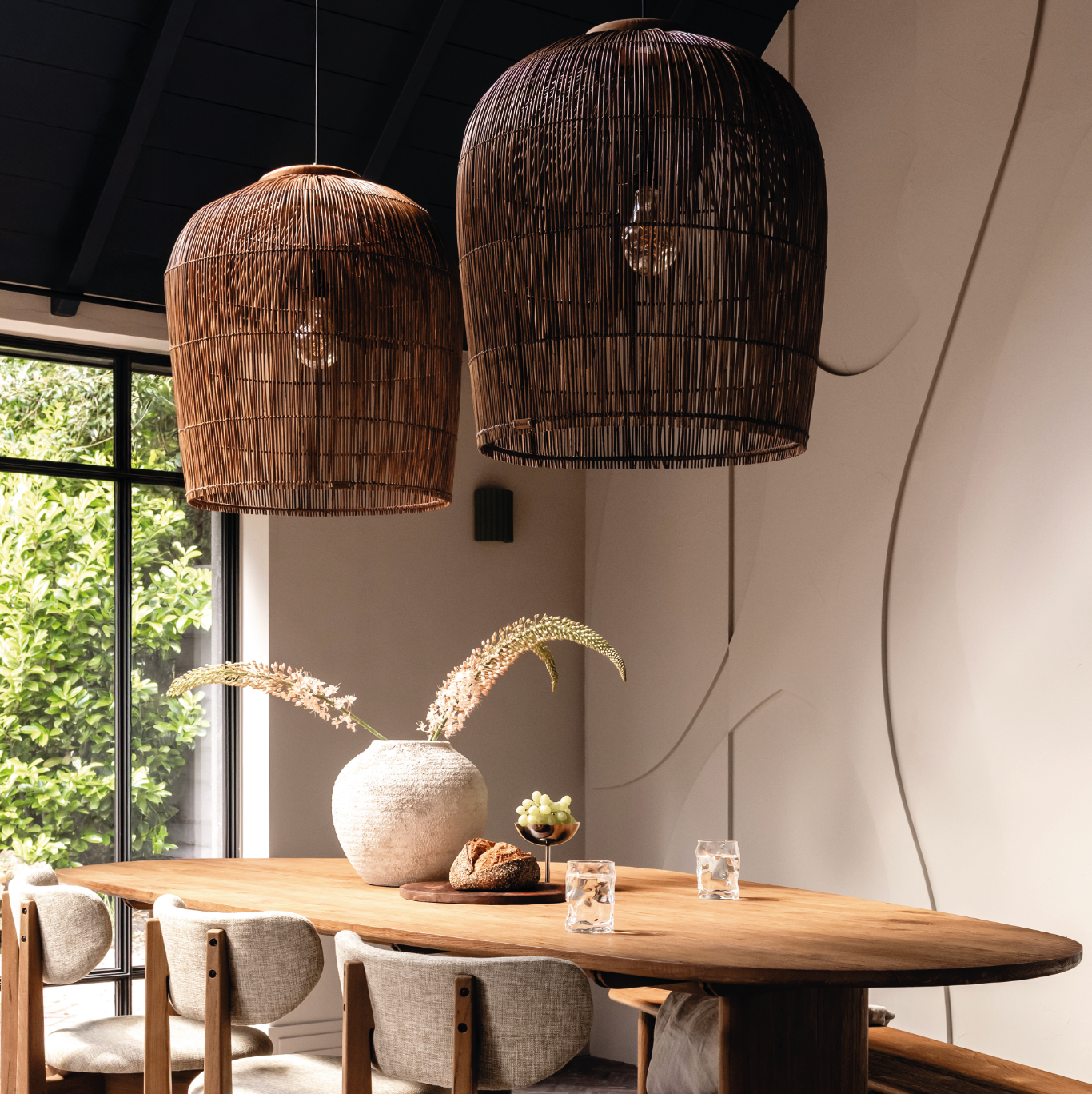 Aura Hanging Lamp Rattan Brown