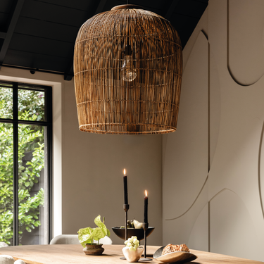 Aura Hanging Lamp Rattan Kulit