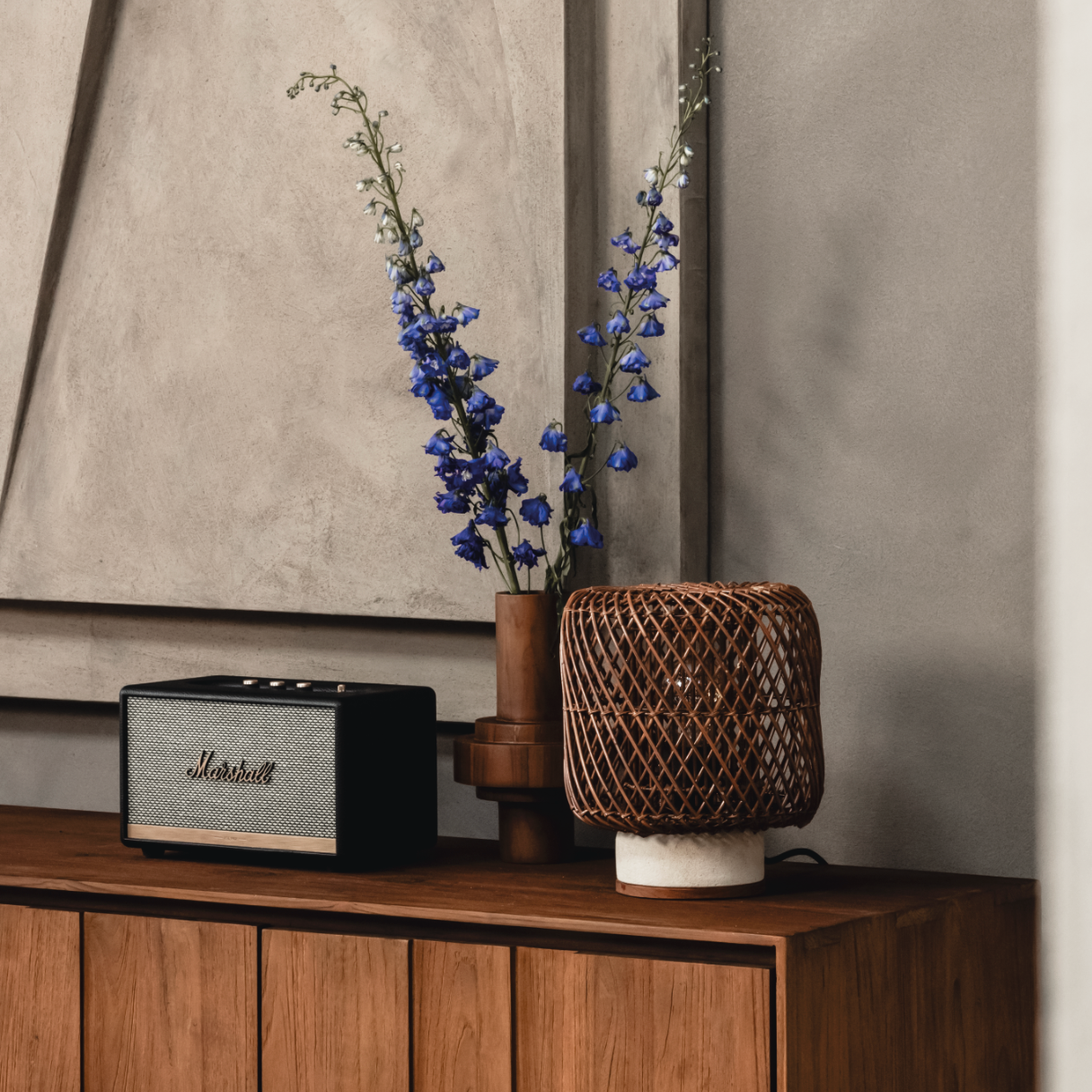 Bright Pole Rattan Brown