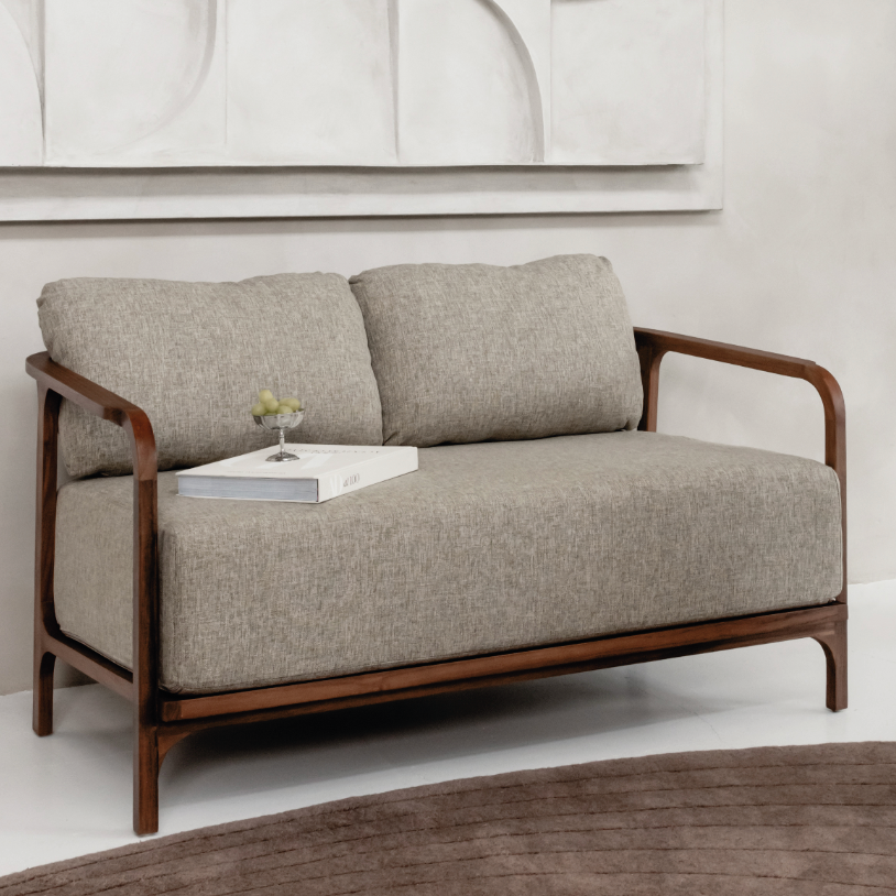 Classy Sofa Lounge 2 Seats Pale Khaki