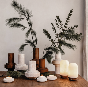 Cylinder Wood Vase