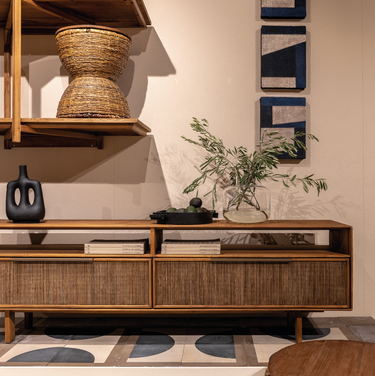 Grace Low Dresser 2 Open Racks