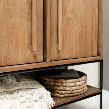 Outline Cabinet 2 Doors 1 Open Rack