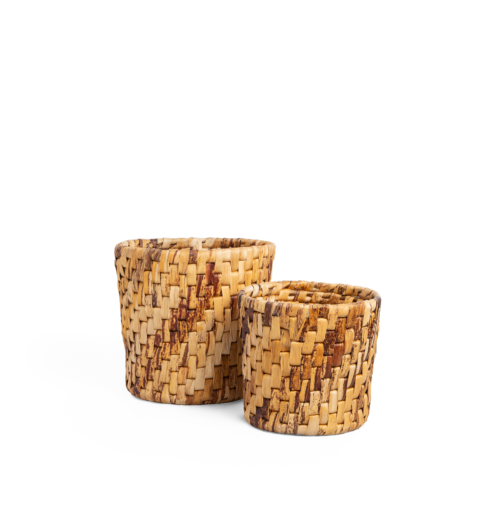 Semeru Round Basket Two-Tone - Set of 2