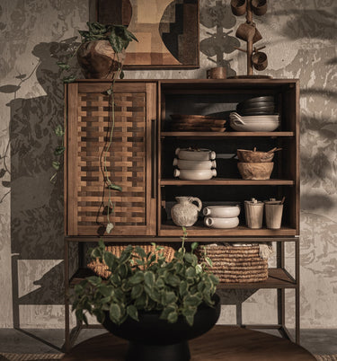 Karma Pure Cabinet 1 Door 3 Shelves 1 Open Rack