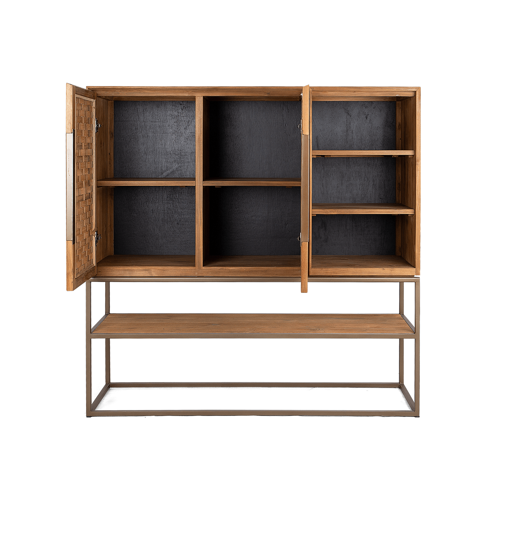 Karma Pure Cabinet 2 Doors 3 Shelves 1 Open Rack
