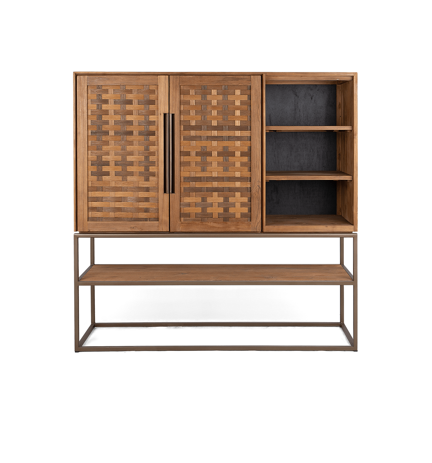 Karma Pure Cabinet 2 Doors 3 Shelves 1 Open Rack
