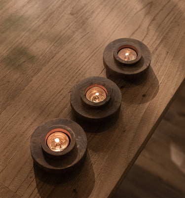 Ring Candle Holder Wood