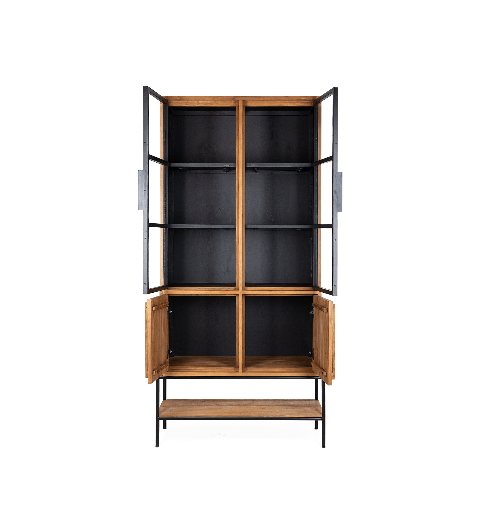 Outline Cabinet 4 Doors 1 Open Rack